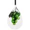 Green Grape Cluster in Glass Cloche Teardrop Ornament